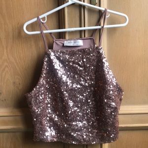 Sequin Crop Top